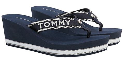 tommy hilfiger slipper|tommy hilfiger wedge flip flops.